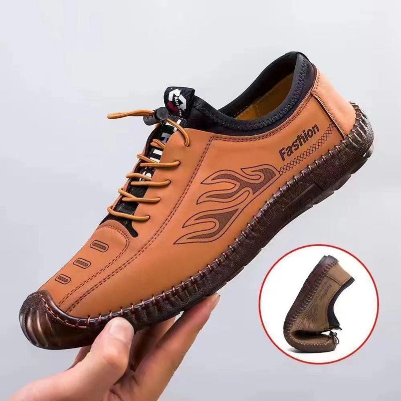 Product Introduction of Giày Da Nam, Da Thật, Hàng Mới Về 2025, Thoáng Khí, Giày Thường Ngày Chống Trượt, Đế Mềm, Bề Mặt Mềm, Kiểu Lười Shoes，giày độn cho nam，giày quảng châu nam，giày không gót nam 4