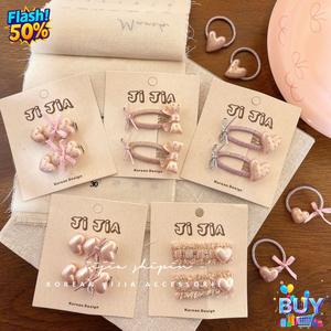 กิ๊บติดผมโบว์หัวใจลายจุดสีชมพูสไตล์เกาหลีพร้อมสต็อกในปี 2568 ที่คาดผมเด็กเล็กหวานหน้าอเนกประสงค์ เครื่องประดับผมน่ารัก สไตล์ใหม่ แฟชั่นผู้หญิง ราคาไม่แพง หรูหรา