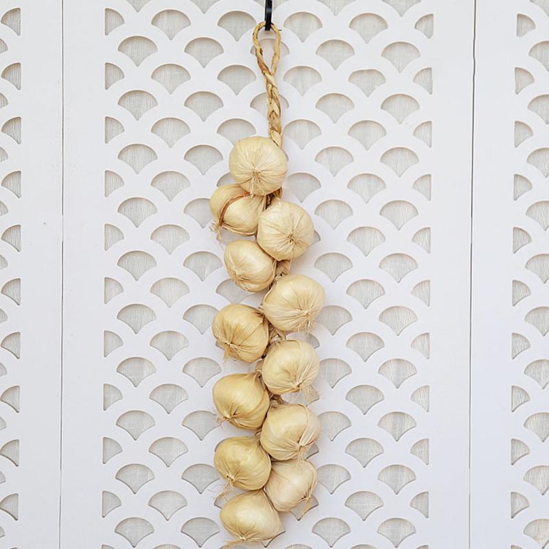 Product Introduction of Artificial Garlic String Simulation Fake Lifelike Vegetable Display Ornament 57