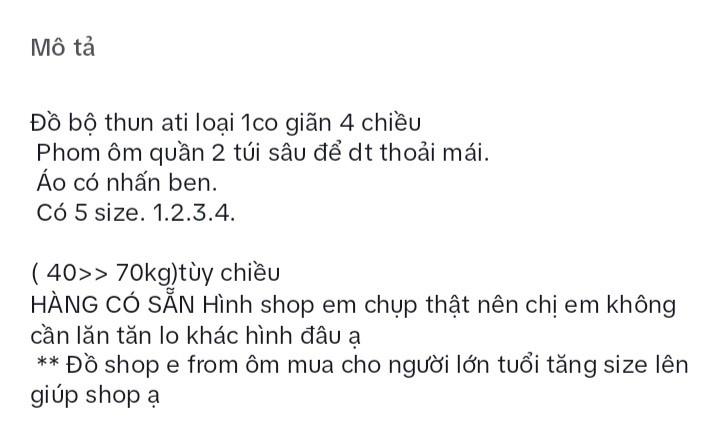 Product Introduction of Top đồ bộ thun  Áo kiểu xinh mặc nhà quần dài ống nhỏ  Nữ  Women 2