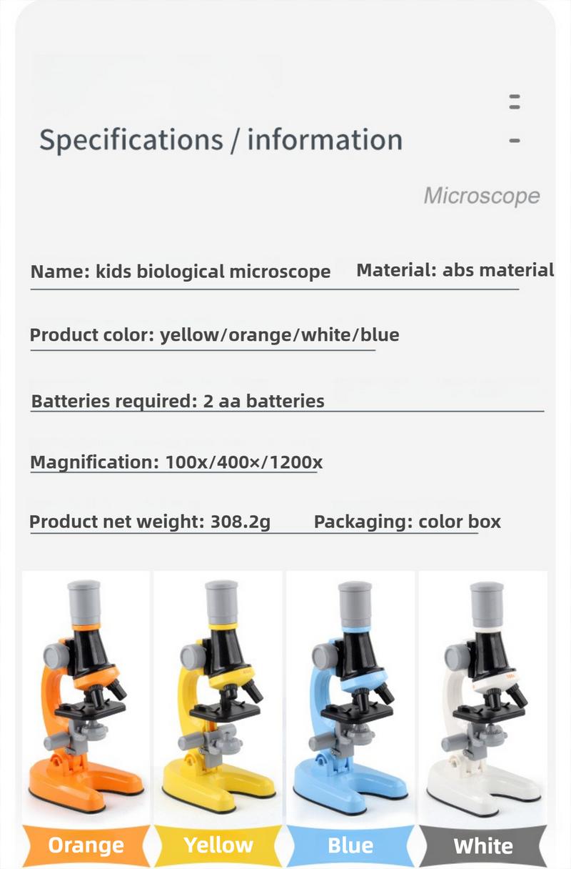 Product Introduction of Kids Microscope Toy for Elementary School Students,Children's Microscope for Science Experiments 1
