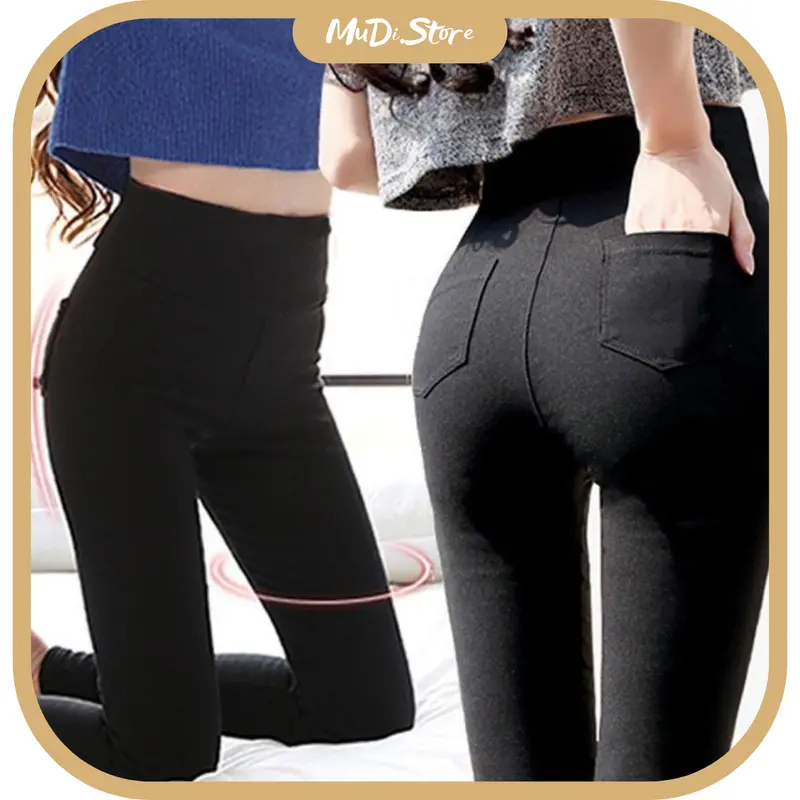 Quần Legging Nữ Cotton Có Túi Co Dãn 4 Mùa Pants Women