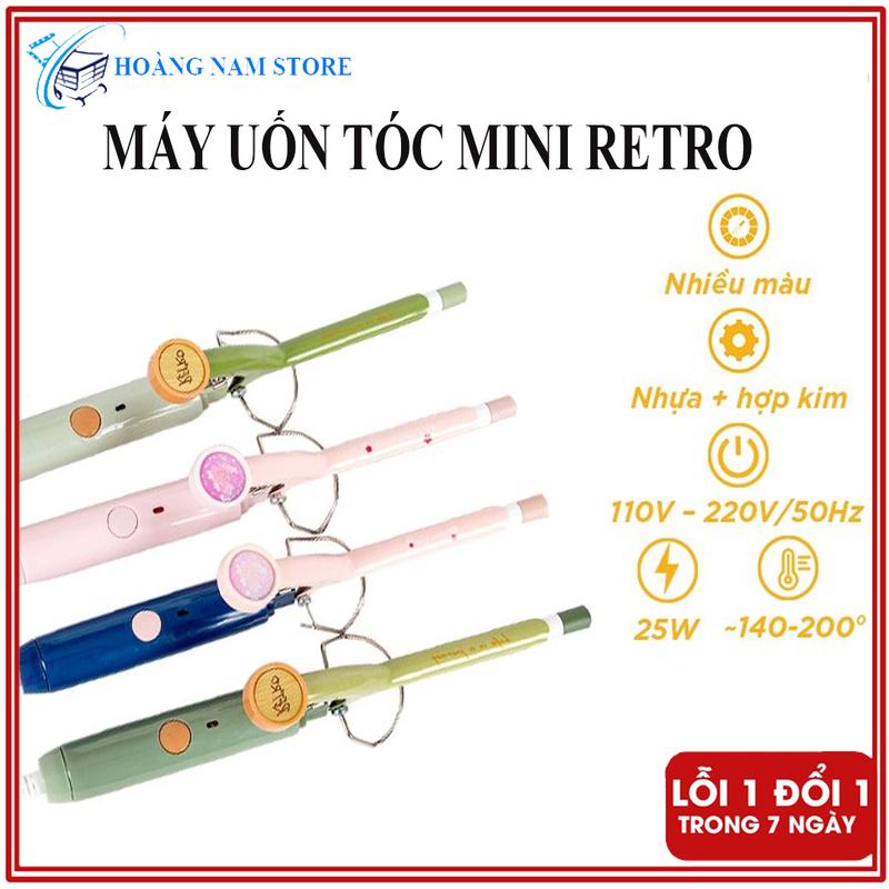  Máy uốn tóc máy làm tóc xoăn mini RETRO nhỏ gọn đa chức năng: Tạo kiểu tóc - Uốn xoăn tóc 