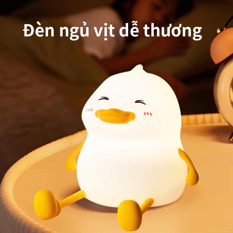 Đèn ngủ vịt dễ thương dèn ngủ mini hình con vật đèn decor phòng Vừa là chiếc đèn nhỏ xinh cũng vừa là giá đỡ điện thoại, cho mọi người có thể cày phim thoải mái