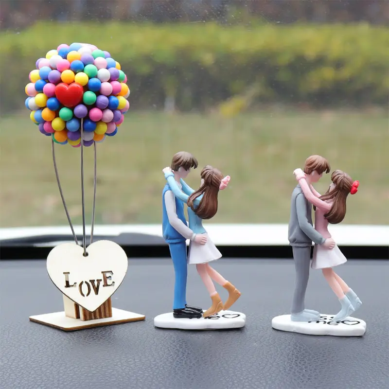 Búp Bê Bảng Điều Khiển Ô Tô, 2 Cái / Bộ, Đồ Trang Trí Nhà Balloon Pha Lê Cặp Đôi Sáng Tạo, Với Ghế Dài, Phụ Kiện Nội Thất Ô Tô, Thích Hợp Làm Quà Tặng Cho Bé Gái Và Phụ Nữ, Mặt Hàng # 469410 1