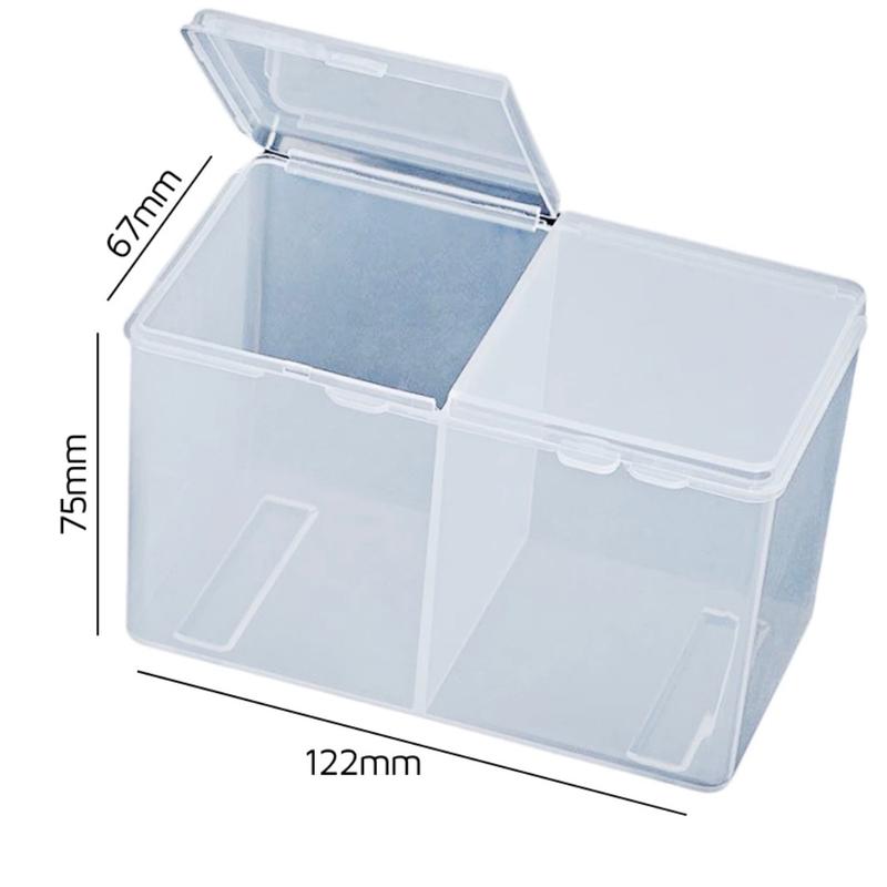 Hộp đựng giấy lau gel 2 ngăn có nắp đậy. Hộp đựng giấy lau gel móng tay