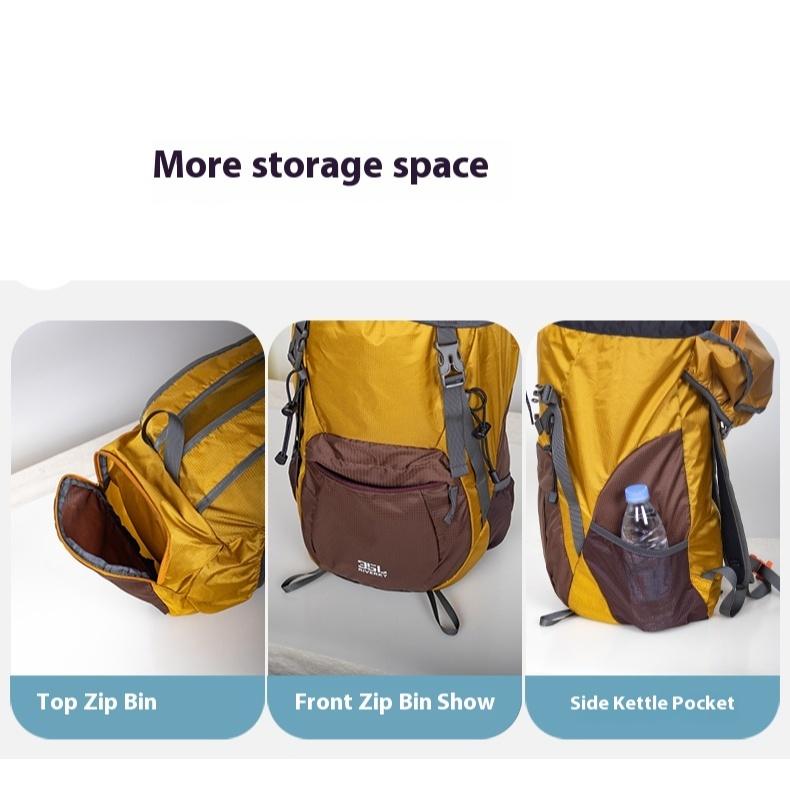 35L outdoor foldable large capacity mountaineering bag lightweight hiking backpack 4