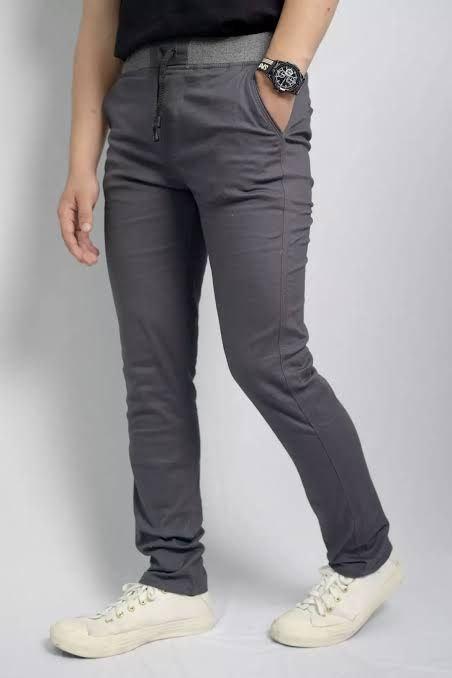 Product Introduction of Diazoutfit - Celana Panjang Pria Pinggang Rip Kerja kantor Santai Liburan Cowok Gentleman Boy Skinnyhtytth Kain Katun Chino Melar Stretch Abu Hitam Cream 17