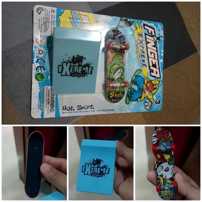 Mainan Finger Skate Board Arena - Skateboard mini Tangan Finger Toys Miniatur Diecast Papan Skateboards Park Anak Laki Laki Edukasi 1