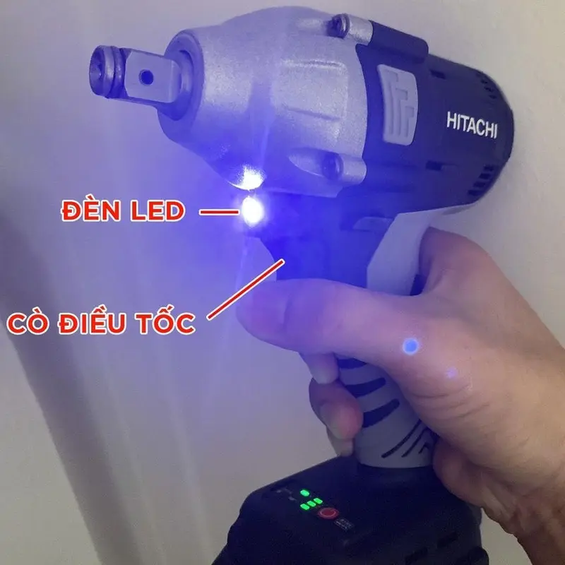 ￼Máy siết bulong pin hitachi 199v động cơ không chổi than lõi đồng 100% chân pin phổ thông ( BẢO HÀNH 6 THÁNG ) 5