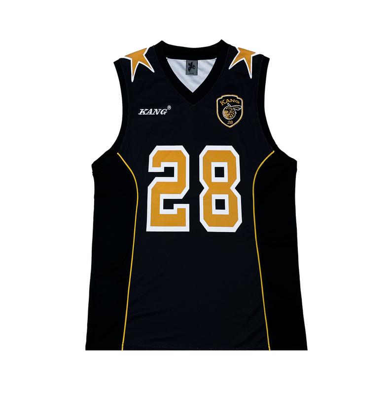 KANG - Team Bee Basketball Jersey Tank, Áo Bóng Rổ Số 28 KANG Local Brand Streetwear Form Oversize/Đen