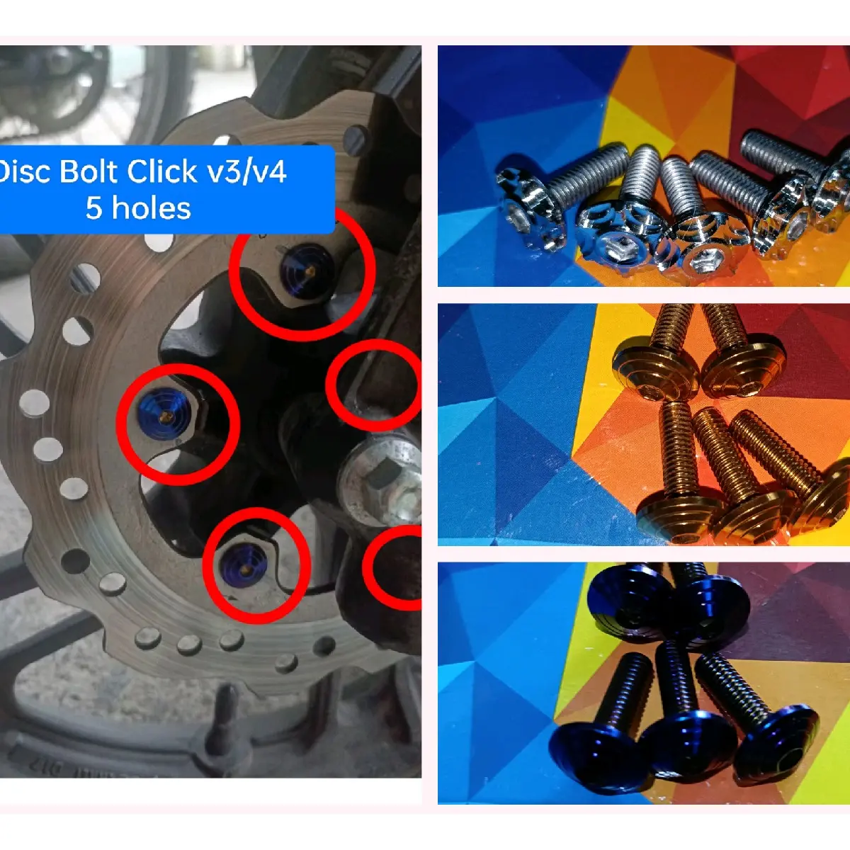 Disc bolt set for Honda Click v4/v3 - TikTok Shop Philippines