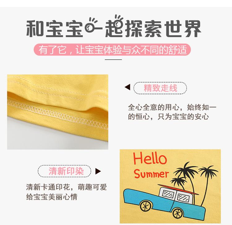 Product Introduction of ชุดนอนสั้นแฟชั่นลำลองสำหรับเด็ก ชุดผ้าฝ้ายสำหรับเด็กผู้หญิง เสื้อผ้าฤดูร้อน เสื้อยืดแฟน เสื้อผ้าเด็กและทารก เสื้อผ้าเด็ก 5