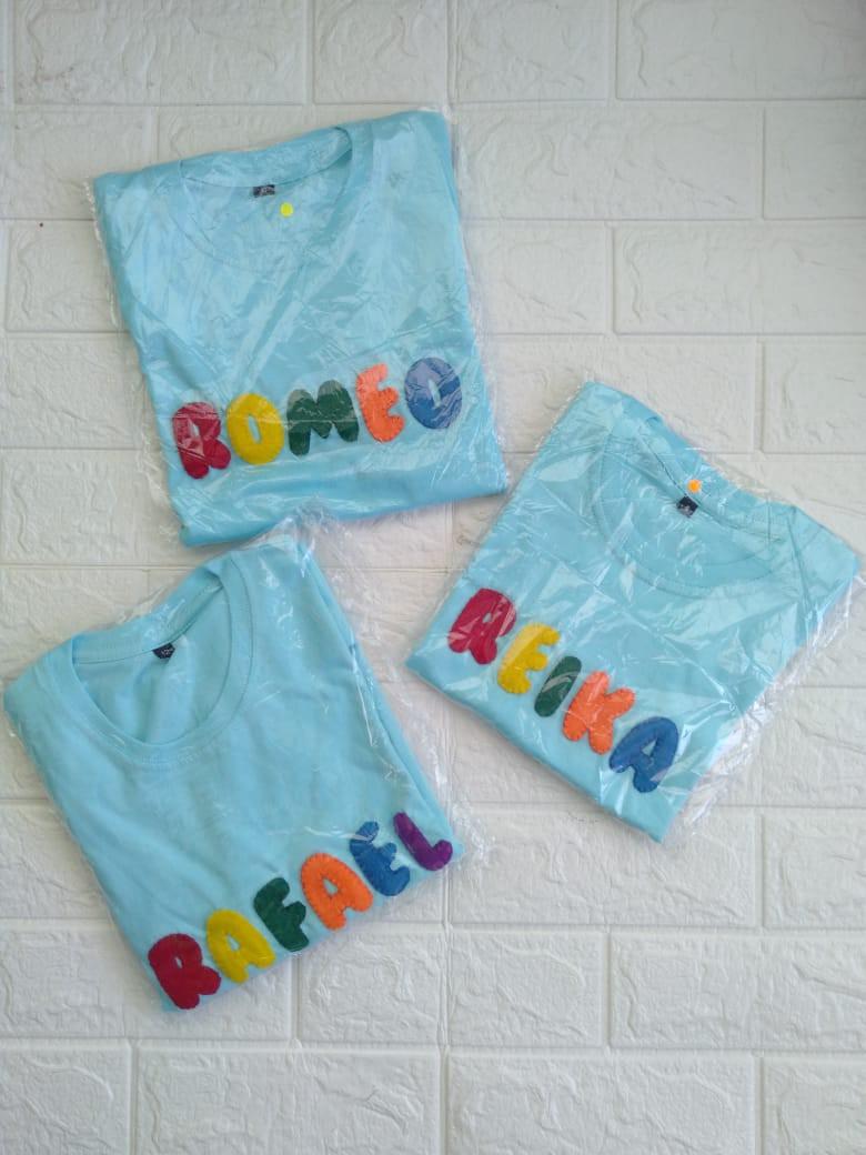 Product Introduction of kaos nama anak bahan Katun kombad adem untuk anak laki-laki dan perempuan usia 0-13 tahun lengan pendek 22