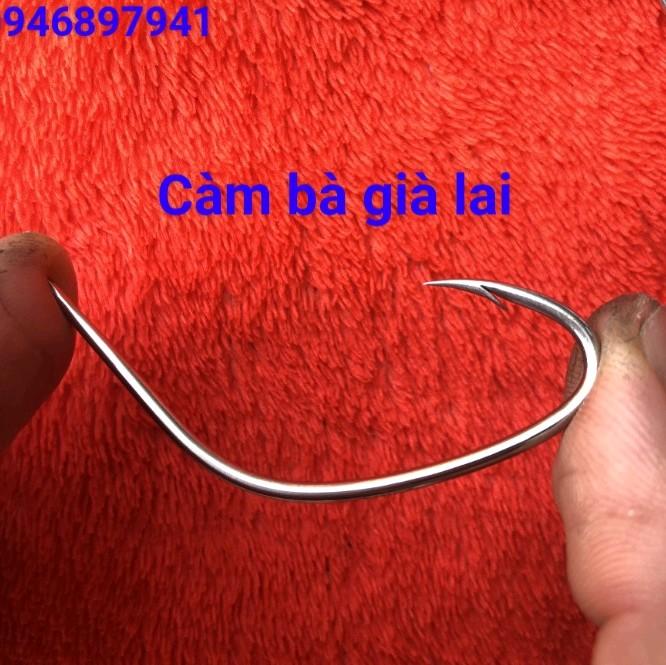  Lưỡi câu cá lóc thép trắng không rỉ  Lure Đi Câu 