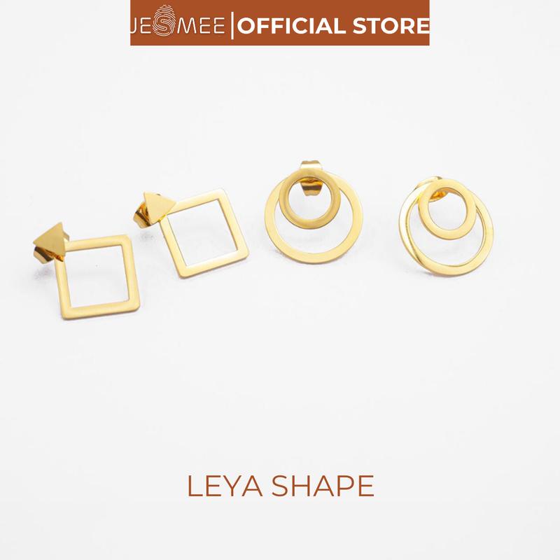 Bông Tai Nữ 2 Lớp Cá Tính Leya Shape Jesmee - E6593
