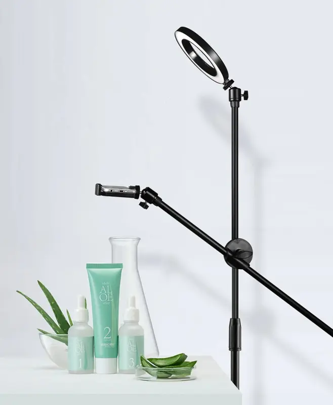 Tripod Stand Holder Smartphone Boom Arm & Ring Light - Stand HP Smartphone - Lightupfoto CN-171 1