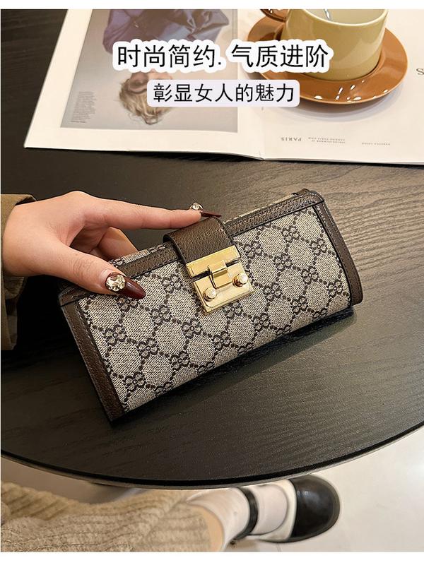 Product Introduction of Ladies' Short, High Appearance, Multi Slot, Three Fold Buckle, Hand-held Long Wallet 1
