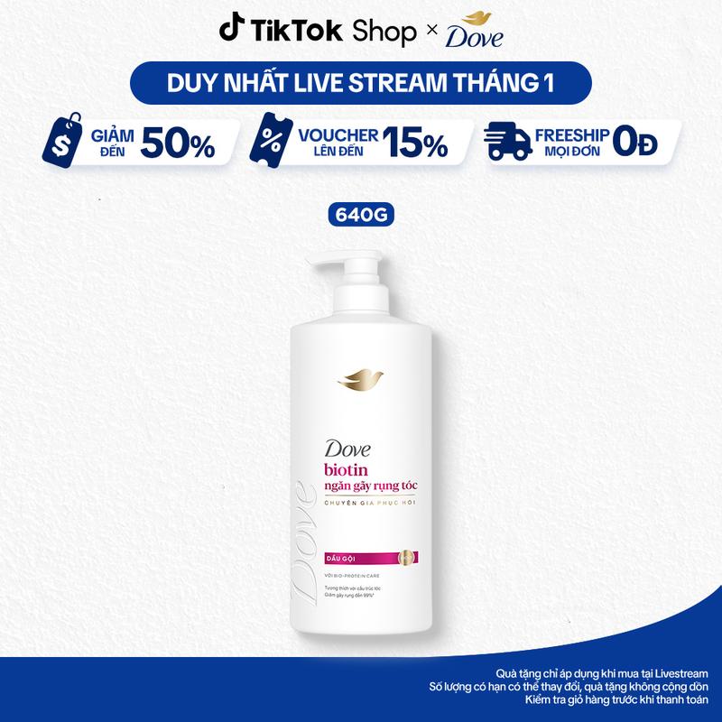 1 Dầu gội Dove Hỗ Trợ Ngăn gãy rụng tóc 640gr Women