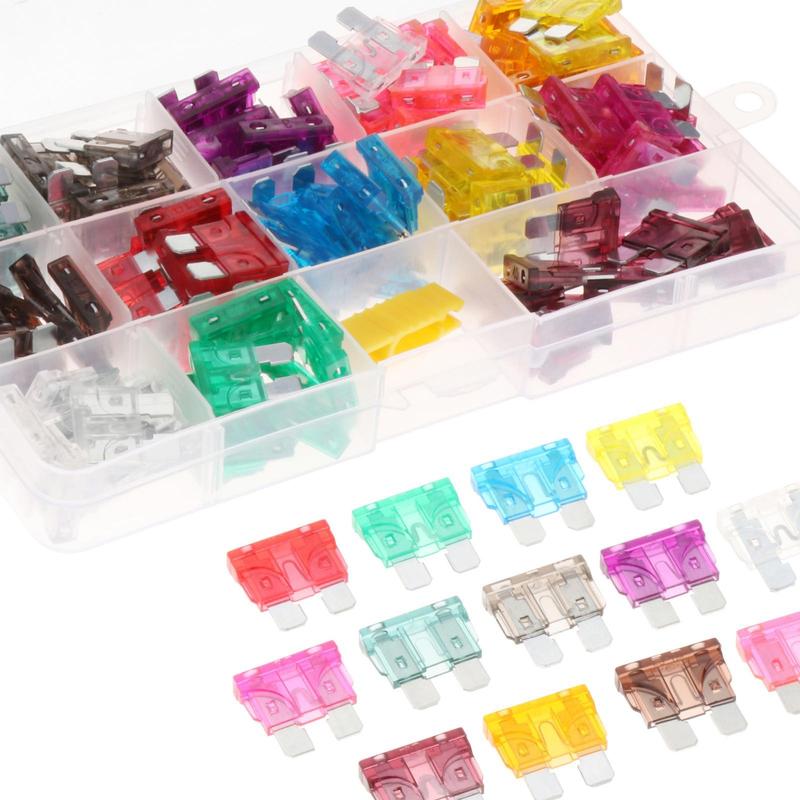 Product Introduction of 130Pcs Car Blade Fuse Insert Protector Assortment Mini 10Amp 15 Amp 20 Amp Fuse Puller Blade Assortment Kitsdard Replacement Low 7 for Truck 0
