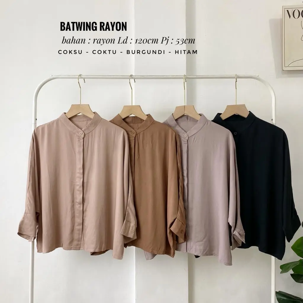 BATWING RAYON BLOUSE RAYON TWILL SHANGHAI