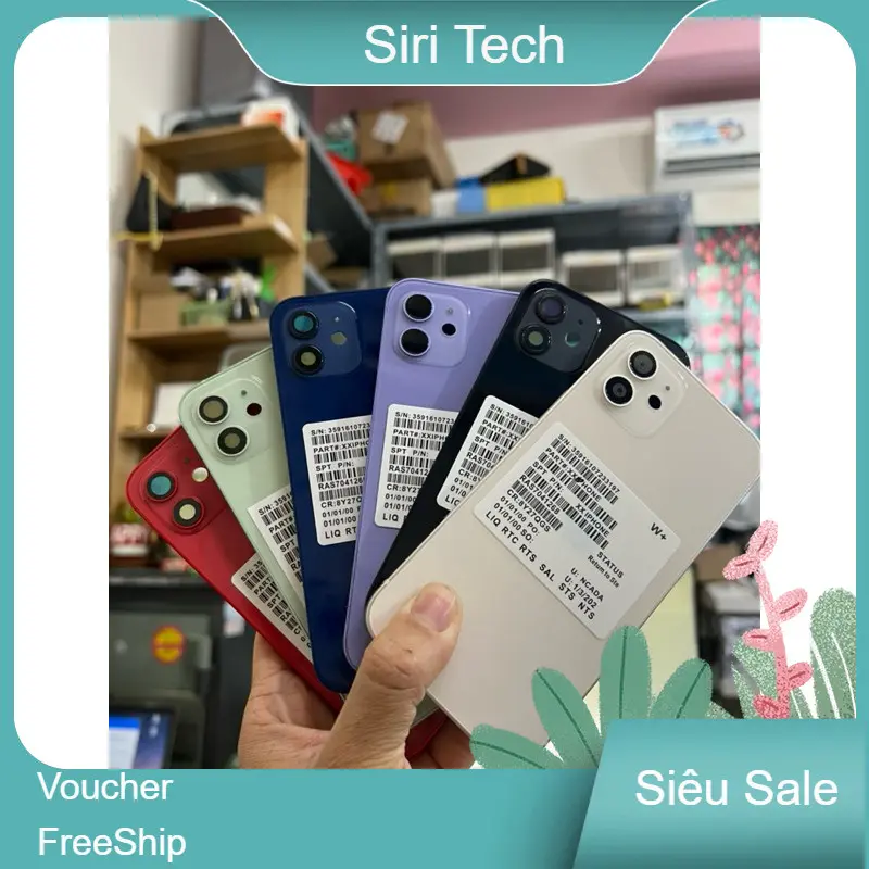 Vỏ 12 Zin New Foxconn thay thế cho ip 12 Tặng kèm bộ phím nút, Seal dán pin và ốp chống sốc