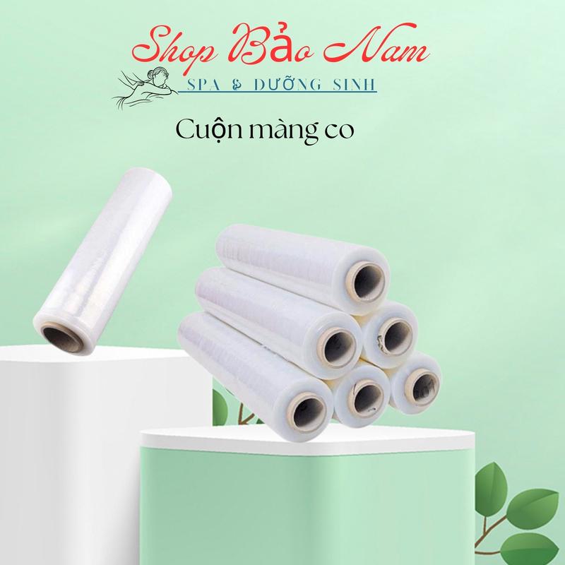 Màng Co PE 1 Cây 25CM -1.5KG Bọc Hàng Hóa, Quấn Bụng Tắm Trắng. Cuộn Nilon Ủ Tê