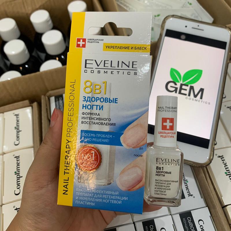 Dưỡng móng Eveline sơn dưỡng móng tay dài cứng phục hồi móng yếu xước giòn chăm sóc móng chắc khoẻ