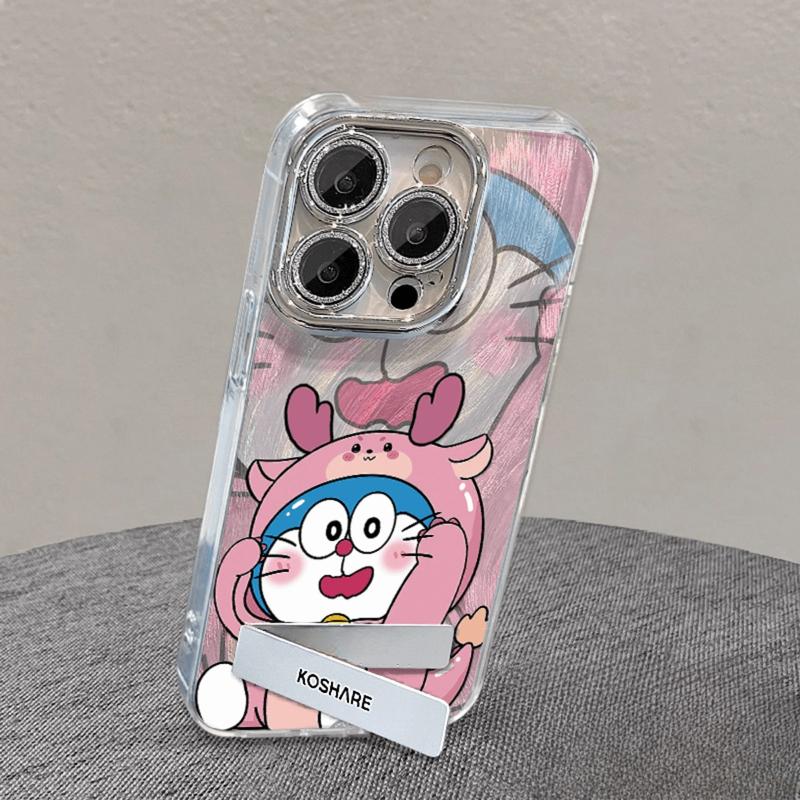 Product Introduction of Ốp Điện Thoại tai mèo hổ rồng leng keng cho iPhone , 15, 14, 13, 12, 11 Pro Max, XR, X, XS Max, 15Plus, 14Plus, X, XR, XS Max, nắp lưng chống sốc, màng bảo vệ ống kính tích hợp Case 10