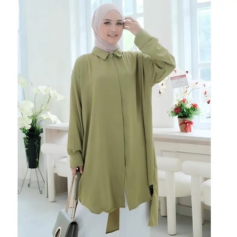 Long Tunik Lady Jumbo Oversize LD 120cm Muat Bb 80kg Airflow Crinkle 0