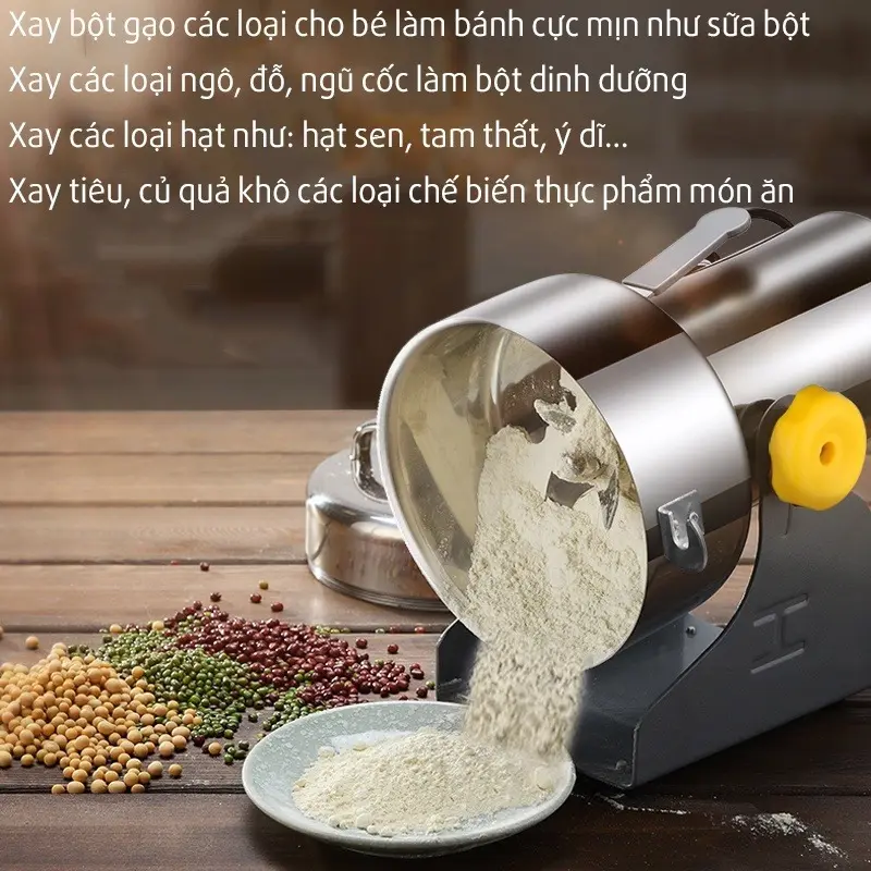 Máy xay bột khô Seka SK-200 công suất 3000W đa năng, xay bột mịn, nghiền ngũ cốc, hạt khô bảo hành 12 tháng 3