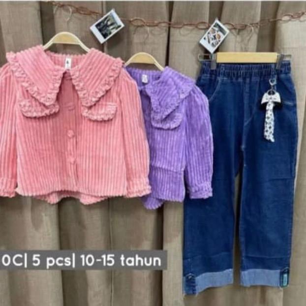 Stelan Korea Anak Cewek/Stelan Anak Cewek Kekinian/Stelan Import Anak/Outfit Anak Kekinian 0