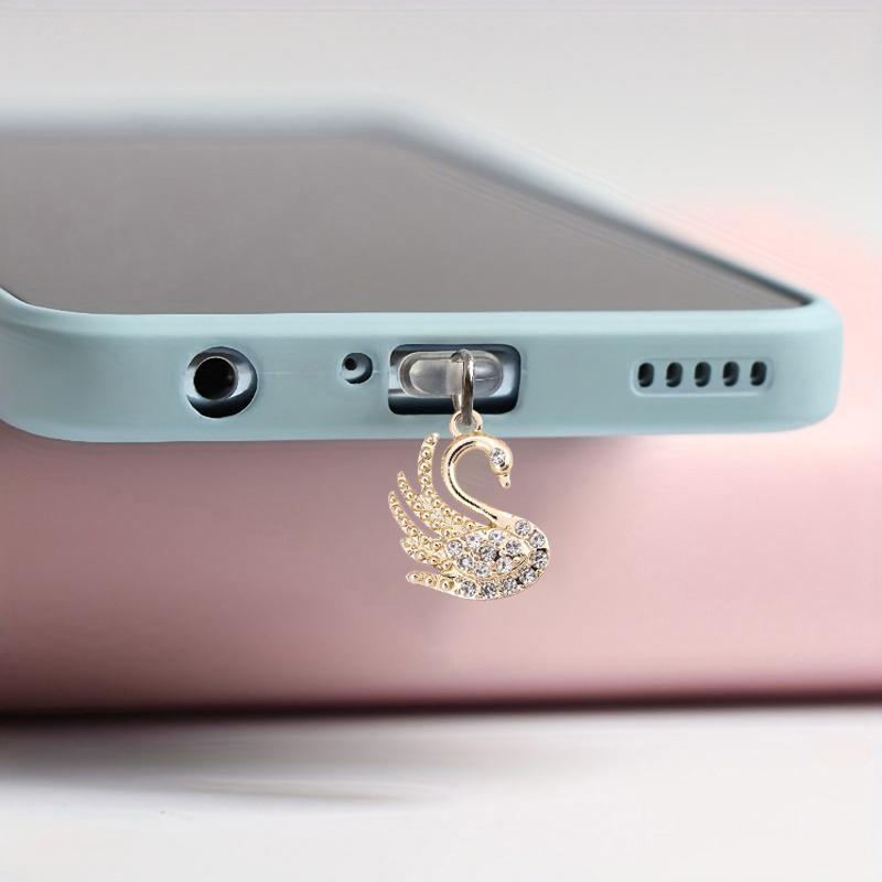 Product Introduction of Swan Design Phone Dust Plug, 1 Count Phone Charging Port Decorative Dust Plug, Fashionable Phone Charging Port Dust Plug for iPhone & Android Phone, Phone Accessories for Women & Girls 15