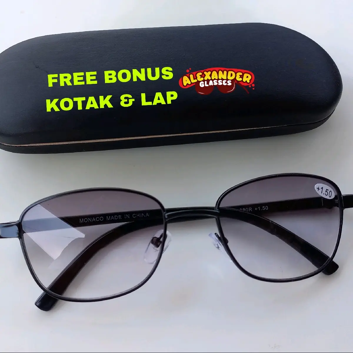 Kacamata plus baca dan jalan double fokus warna gradient Uniseks kacamatabaca