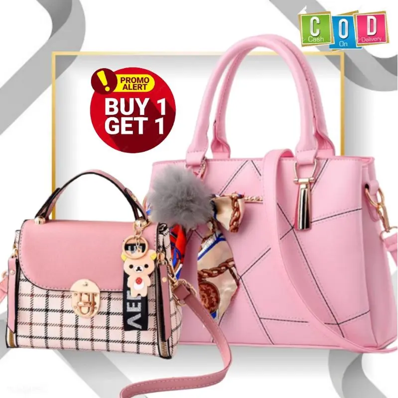 BodegaStore BUY 1 GET 1 BAGS Ladies Bags Shoulder Bags Sling Bags Size 11inches AND 13inches Bags