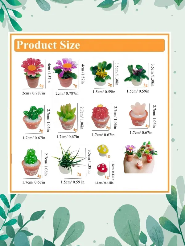 Women's Cute Pot Plants & Flower Design Clogs Charms, 12pcs/set Trendy Novelty Colorful Shoes Charms, Chic Shoes Accessories for Clogs Decor 1