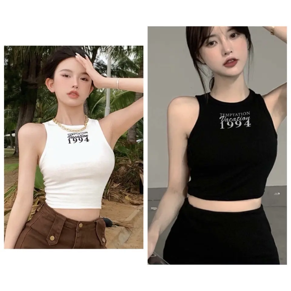 Áo croptop nữ sát nách vạt bầu cực xinh