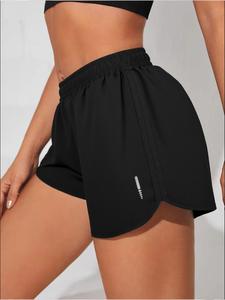 Shorts deportivos para mujer de color sólido, transpirables y de secado rápido, shorts ajustados cómodos y casuales para uso diario y al aire libre, ropa deportiva de verano para damas