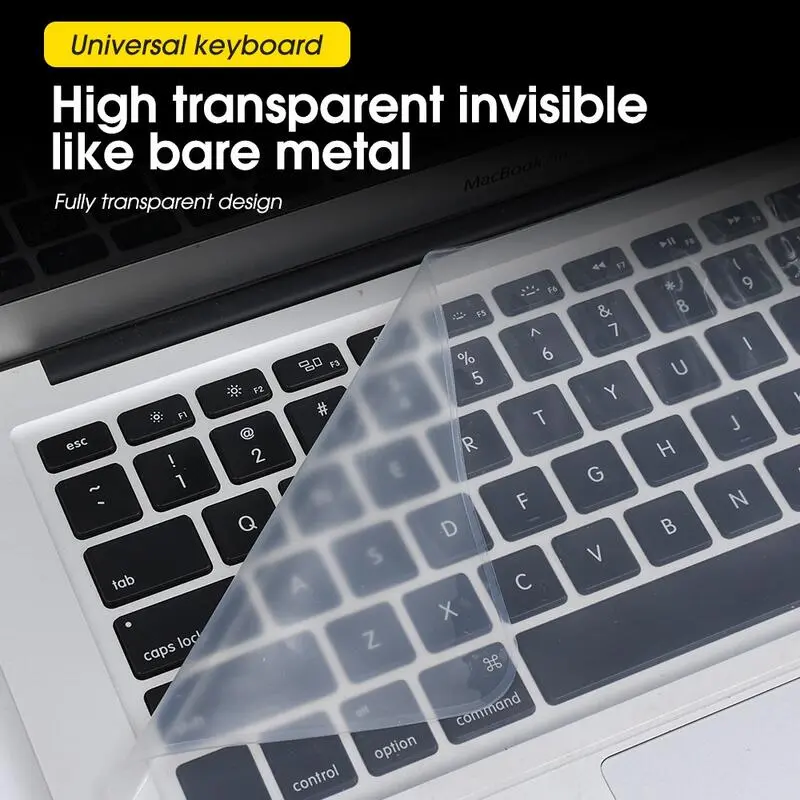 Flexible Ultra Thin Transparent Skin For Book 12-17 Inch Waterproof Dustproof Universal Silicone Laptop Notebook Computer Keyboard Film Protector Cover