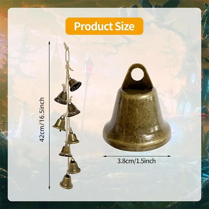 Vintage Bell Decor Door Hanger, 1 Count/2 Counts Bell Ornament with Rope, Door Hanger for Home Decor, Party Decor, Festive Decorations 1
