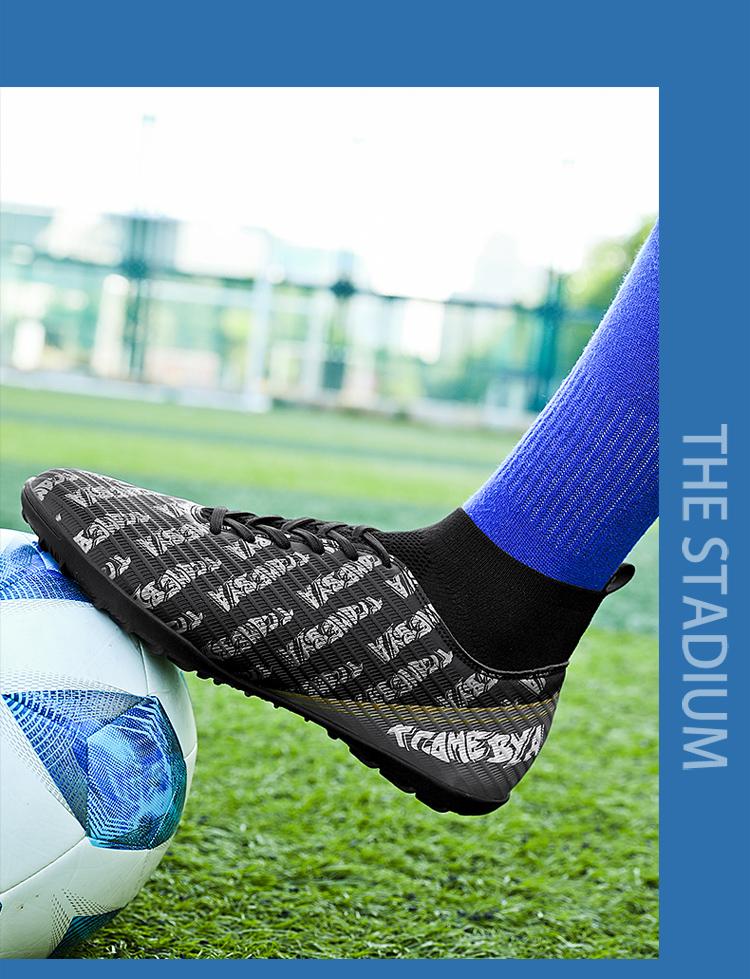 Product Introduction of Football Boots Soccer Cleats Shoes for Men Women Unisex Child Boys Girls Professional Futsal Breathable Training Sneakers High-Tops Spikes D 0 48 44 38 42