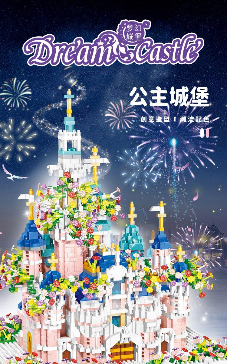Product Introduction of Blok Binaan Lego Serasi Disney, Mainan Pendidikan, Permainan Pemasangan Perempuan, Hadiah Puteri Istana Taman Gergasi, Baharu untuk 2024 abs Learning Building Toys 0