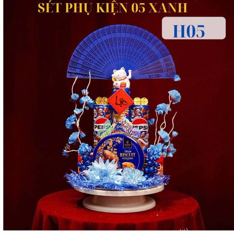 Mã H05/ Sét Phụ Kiện Trang Trí Tháp Bánh, Tháp Nước, Trang Trí Tráp Lễ, Ngày Tết mẫu set