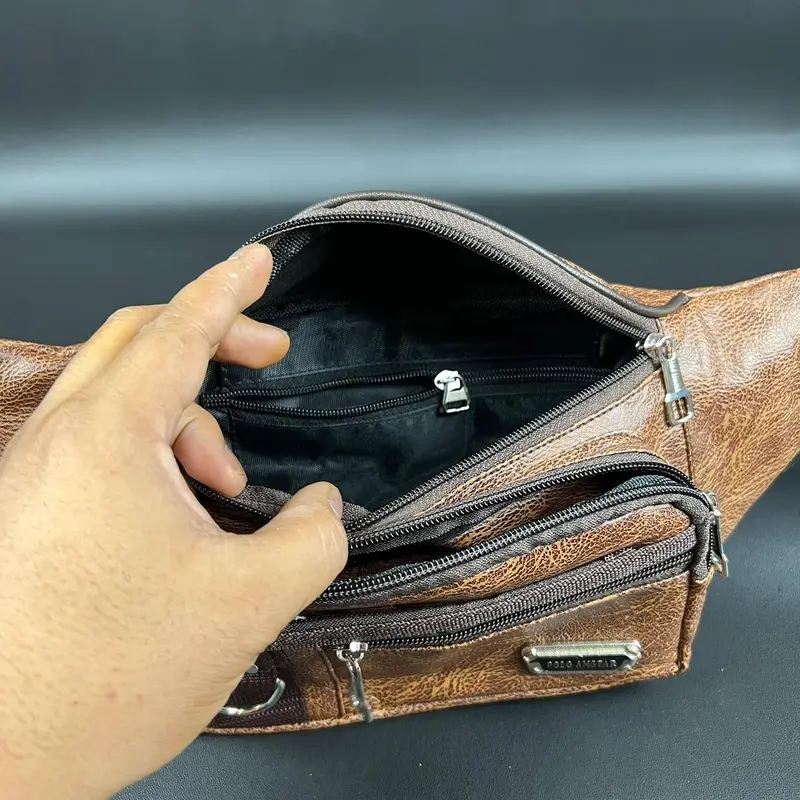 Tas Pinggang Kulit PU Polo Amstar Terbaru Waistbag Tas Selempang Bahu Pria 8