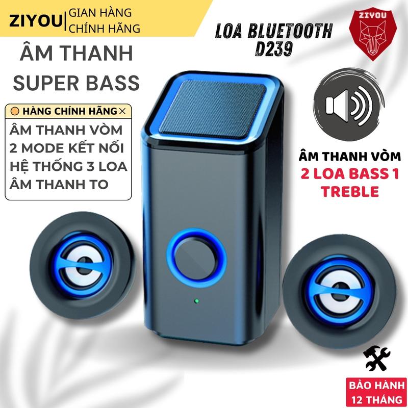 Loa Máy Tính Bluetooth Ziyou SADA D239 Thiết Kế Sang Trọng Âm Thanh Supper Bass Nghe Nhạc Xem Phim Cho Điện Thoại PC