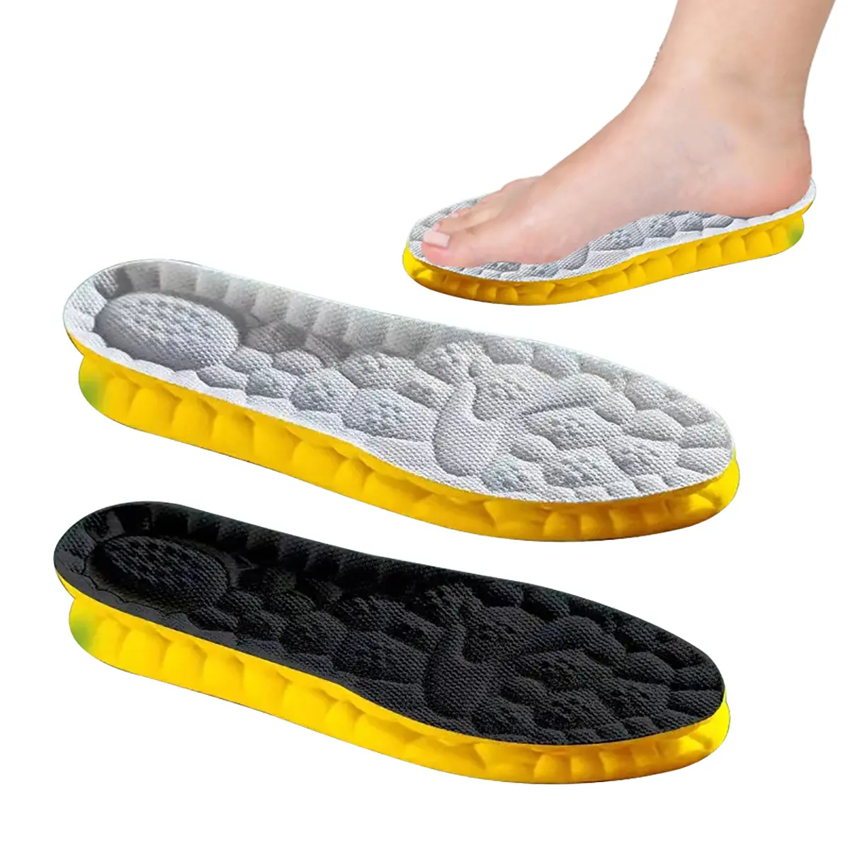 Miếng Lót Giày Thể Thao, 1 Đôi, Chất Liệu Eva, Co Giãn Cao, Chống Sốc, Kháng Khuẩn, Chống Mùi, Thoáng Khí, Đệm Thoải Mái, Thích Hợp Cho Đệm Giày