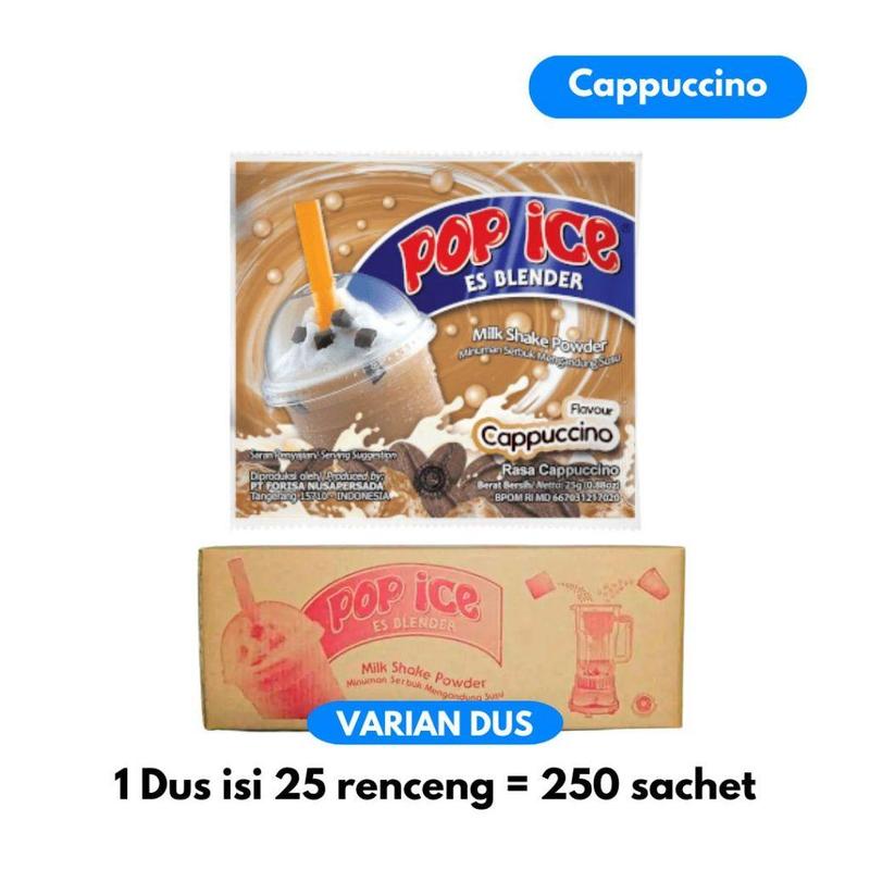 POP ICE SACHEET MANGGA 1 DUS ISI 25 RENCENG / POP ICE RASA MENGO 1 KARTON 25GR 6