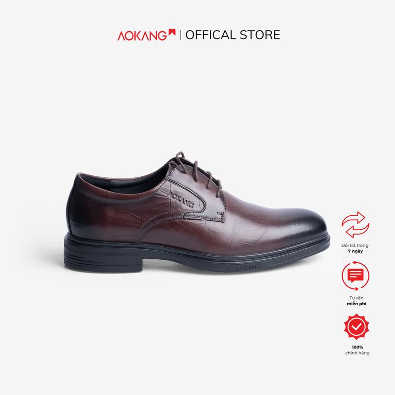 AOKANG | Giày Tây Nam Cao Cấp Được Làm Bằng Da Bò Thật Nhập Khẩu Từ Ý, Kiểu Dáng Derby Rất Phù Hợp Trong Môi Trường Công Sở Và Dạo Phố [1231211126] giày  tây giày  da giày  nam giay  derby giày  nam