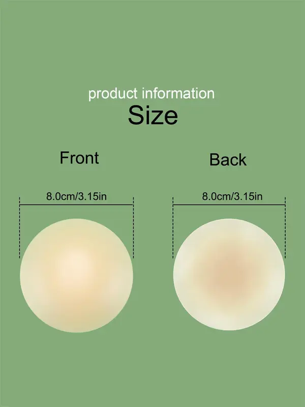 Women's Solid Color Silicone Nipple Cover, 1 Pair Soft Comfortable Breathable Nipple Cover For Daily Wear, Lingerie Accessories For All Seasons 4