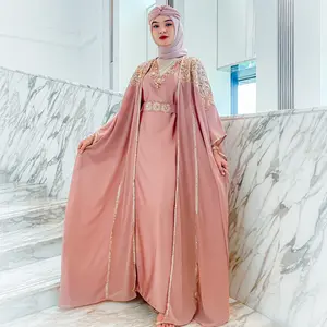 HALIMAH - Sultan Baju Abaya Kaftan Lebaran Terbaru 2026 Idul Fitri Simpel Elegan Bukber Outfit
